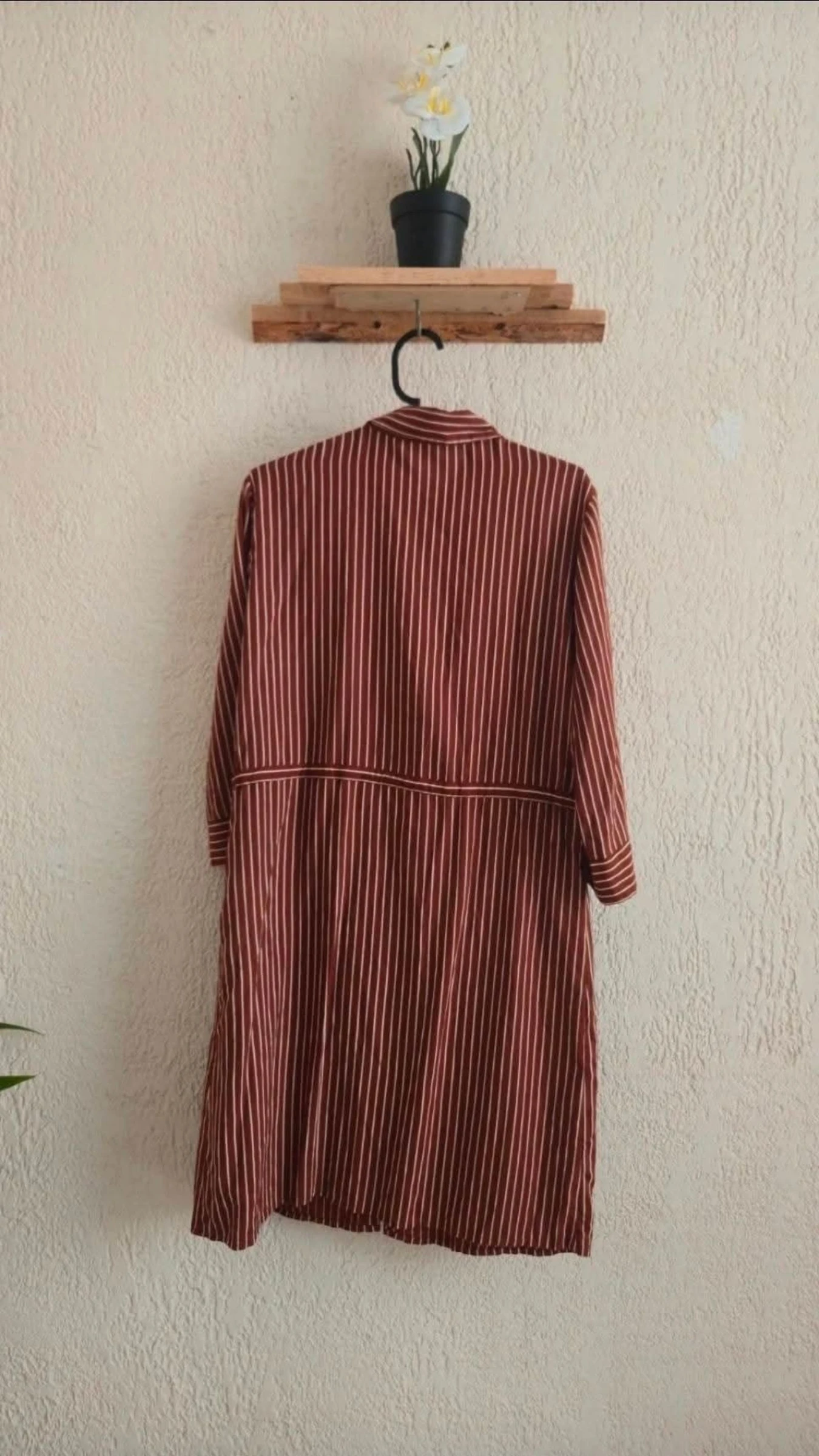 Only brown striped shirt dress – Retro vintage style – Size 34 – Autumn – photo 3